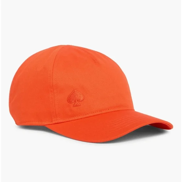 Kate Spade Orange Baseball Cap Embroidered Logo TYLER main image 3